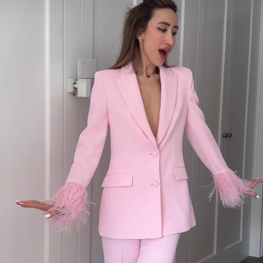 Zara Feather Cuff Blazer - Picture 6 of 14